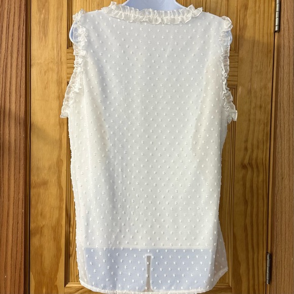 Annva U.S.A. Women’s Sz Lg White Sleeveless Lined Blouse NWOT, V496 - Picture 9 of 13